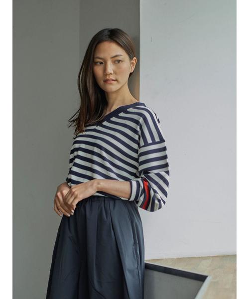 AMERICAN HOLIC(アメリカンホリック)の「・8col.Vネックニュアンスプルオーバー(ニット/セーター・レディース・オフホワイト/杢グレー/ピンク/ブラック/イエロー/ネイビー/その他24/その他26・L/M)」の12枚目の写真