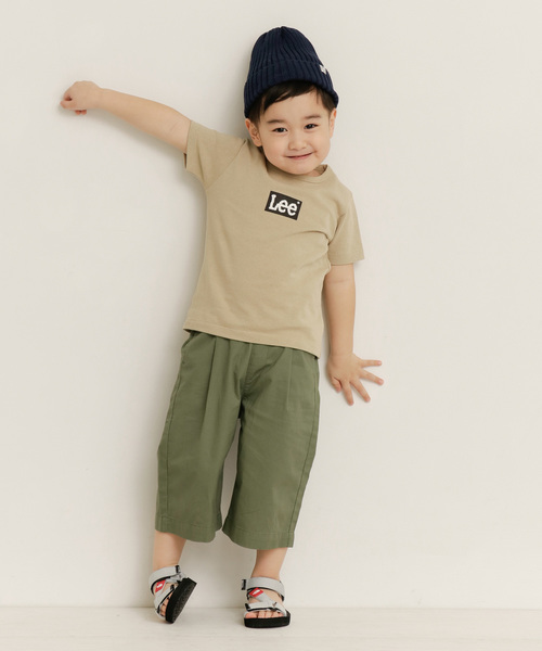 URBAN RESEARCH DOORS（アーバンリサーチドアーズ）の「Lee×DOORS-natural-　ボックスロゴTシャツ(KIDS)（Tシャツ/カットソー・キッズ・ブラック/ホワイト/ベージュ/インディゴブルー・100/110/120/130）」の5枚目の写真