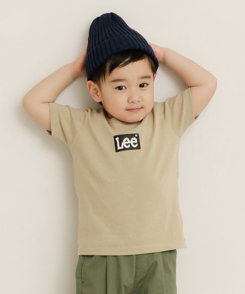 URBAN RESEARCH DOORS（アーバンリサーチドアーズ）の「Lee×DOORS-natural-　ボックスロゴTシャツ(KIDS)（Tシャツ/カットソー・キッズ・ブラック/ホワイト/ベージュ/インディゴブルー・100/110/120/130）」の6枚目の写真