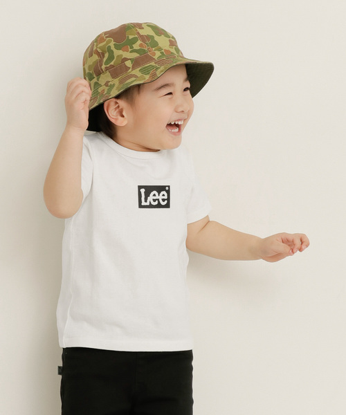 URBAN RESEARCH DOORS（アーバンリサーチドアーズ）の「Lee×DOORS-natural-　ボックスロゴTシャツ(KIDS)（Tシャツ/カットソー・キッズ・ブラック/ホワイト/ベージュ/インディゴブルー・100/110/120/130）」の18枚目の写真