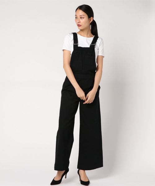 GeeRA（ジーラ）の「ワイドパンツデザインサロペット（サロペット/オーバーオール・レディース・ブラック/ブルー系その他・58/61/64/67/70/73）」の10枚目の写真