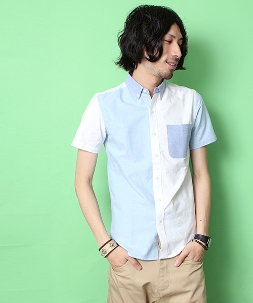 WEGO（ウィゴー）の「WEGO/オックスボタンダウンシャツ（S）（シャツ/ブラウス・メンズ・ホワイト/サックスブルー/ネイビー/ライトピンク/その他1・SMALL/MEDIUM/LARGE）」の5枚目の写真