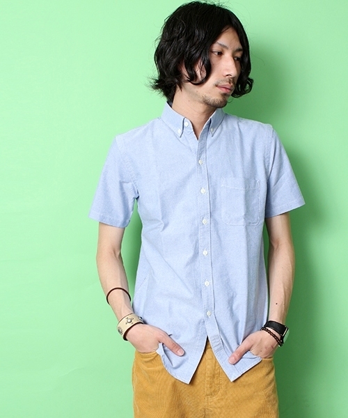 WEGO（ウィゴー）の「WEGO/オックスボタンダウンシャツ（S）（シャツ/ブラウス・メンズ・ホワイト/サックスブルー/ネイビー/ライトピンク/その他1・SMALL/MEDIUM/LARGE）」の3枚目の写真