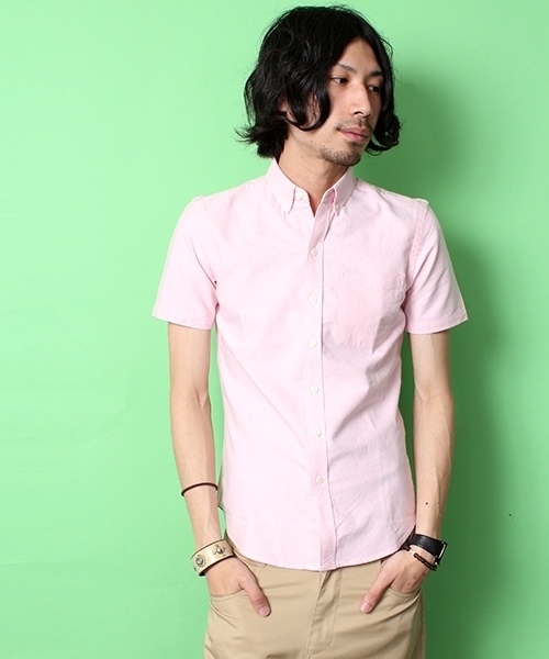 WEGO（ウィゴー）の「WEGO/オックスボタンダウンシャツ（S）（シャツ/ブラウス・メンズ・ホワイト/サックスブルー/ネイビー/ライトピンク/その他1・SMALL/MEDIUM/LARGE）」の4枚目の写真