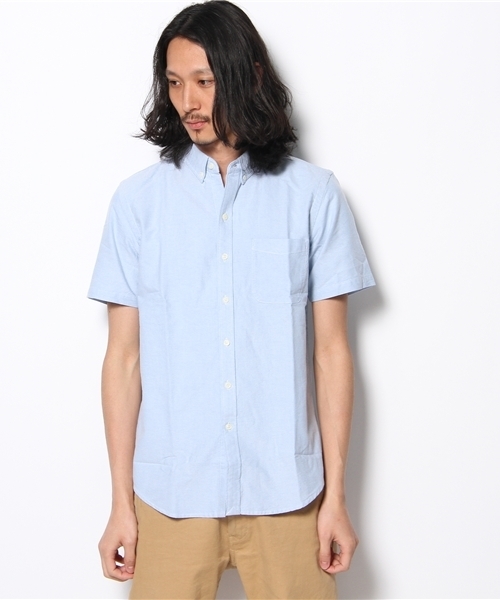 WEGO（ウィゴー）の「WEGO/オックスボタンダウンシャツ（S）（シャツ/ブラウス・メンズ・ホワイト/サックスブルー/ネイビー/ライトピンク/その他1・SMALL/MEDIUM/LARGE）」の6枚目の写真