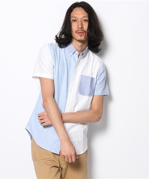 WEGO（ウィゴー）の「WEGO/オックスボタンダウンシャツ（S）（シャツ/ブラウス・メンズ・ホワイト/サックスブルー/ネイビー/ライトピンク/その他1・SMALL/MEDIUM/LARGE）」の15枚目の写真