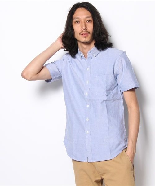 WEGO（ウィゴー）の「WEGO/オックスボタンダウンシャツ（S）（シャツ/ブラウス・メンズ・ホワイト/サックスブルー/ネイビー/ライトピンク/その他1・SMALL/MEDIUM/LARGE）」の17枚目の写真