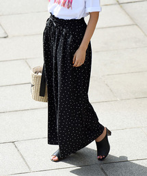 LIPSTAR | 【WEB別注】ドットギャザーワイドパンツ(その他パンツ)
