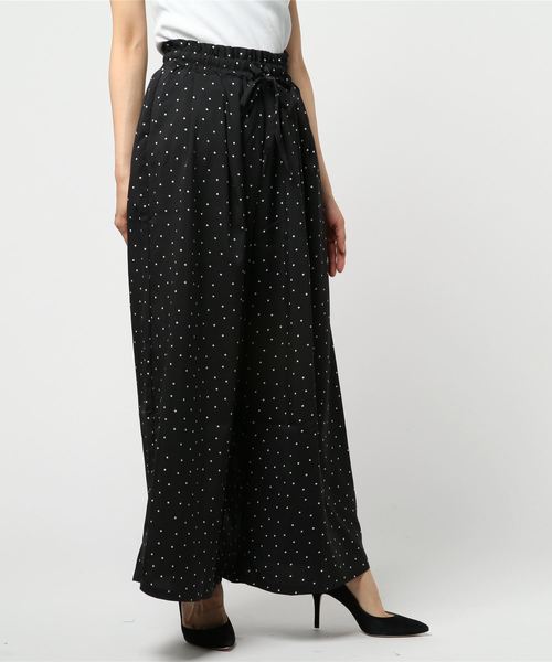 LIPSTAR（リップスター）の「【WEB別注】ドットギャザーワイドパンツ（その他パンツ・レディース・ブラック系その他/ベージュ系その他・M）」の10枚目の写真