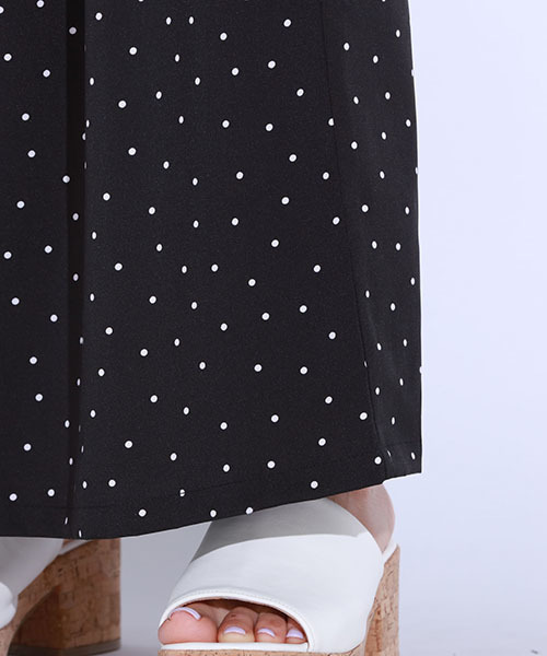 LIPSTAR（リップスター）の「【WEB別注】ドットギャザーワイドパンツ（その他パンツ・レディース・ブラック系その他/ベージュ系その他・M）」の6枚目の写真