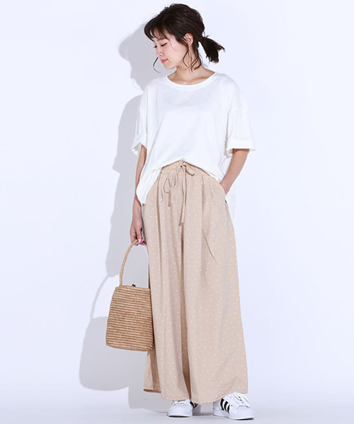 LIPSTAR（リップスター）の「【WEB別注】ドットギャザーワイドパンツ（その他パンツ・レディース・ブラック系その他/ベージュ系その他・M）」の15枚目の写真