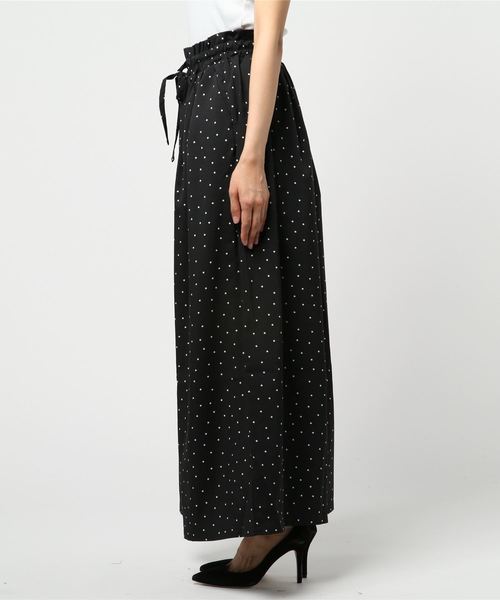 LIPSTAR（リップスター）の「【WEB別注】ドットギャザーワイドパンツ（その他パンツ・レディース・ブラック系その他/ベージュ系その他・M）」の7枚目の写真
