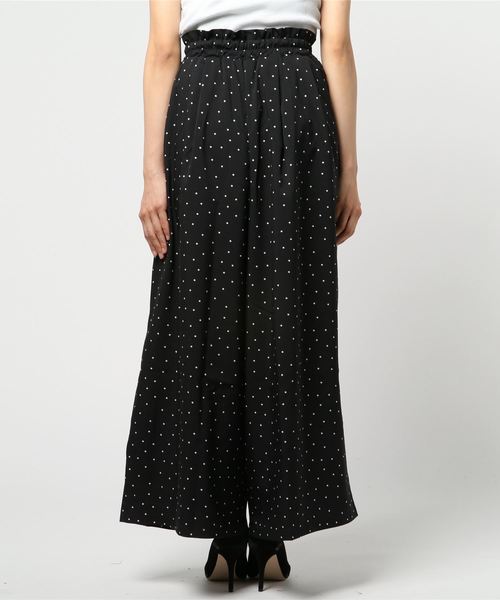 LIPSTAR（リップスター）の「【WEB別注】ドットギャザーワイドパンツ（その他パンツ・レディース・ブラック系その他/ベージュ系その他・M）」の12枚目の写真