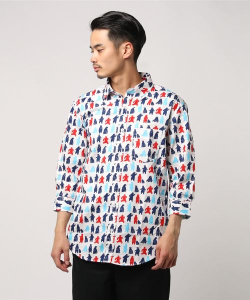 rovtski(ロフトスキー)の「rovtski カフェシロクマ犬タイポ総柄シャツ(シャツ/ブラウス・メンズ・その他3/その他4/その他5/その他6/その他7/その他8/その他9/その他10/その他11/その他12/その他13/その他14/その他15/その他16/その他/その他2/その他1・LARGE/MEDIUM/X-LARGE)」の6枚目の写真