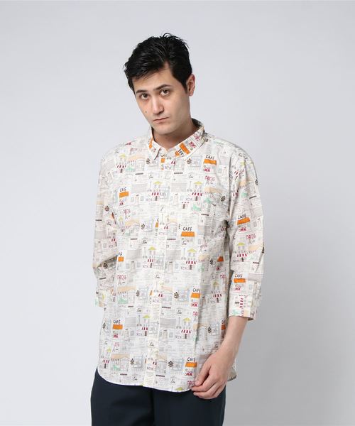 rovtski(ロフトスキー)の「rovtski カフェシロクマ犬タイポ総柄シャツ(シャツ/ブラウス・メンズ・その他3/その他4/その他5/その他6/その他7/その他8/その他9/その他10/その他11/その他12/その他13/その他14/その他15/その他16/その他/その他2/その他1・LARGE/MEDIUM/X-LARGE)」の3枚目の写真