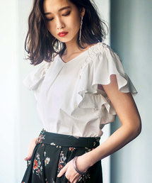 GeeRA | 前後着れる袖フリルブラウス(シャツ/ブラウス)