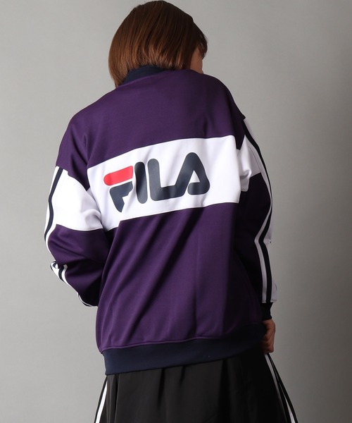 【FILA heritage】ボックスロゴ&ビッグロゴバックプリントトラックジャケット 【FILA heritage】ボックスロゴ&ビッグロゴバックプリントトラックジャケット