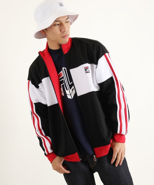 【FILA heritage】ボックスロゴ&ビッグロゴバックプリントトラックジャケット 【FILA heritage】ボックスロゴ&ビッグロゴバックプリントトラックジャケット