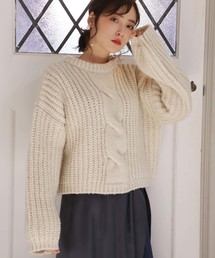 one after another NICE CLAUP | 【近藤千尋さんコラボ】ゆるケーブルニット(ニット/セーター)