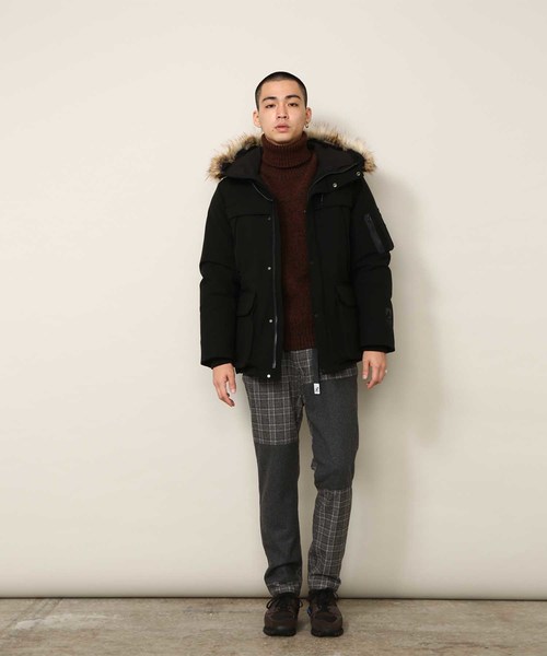 あっちゃんアダムエロペ ALLIED ミドルファー フード ダウン セール】ALLIED ミドルファーフーディダウンジャケット（ダウン