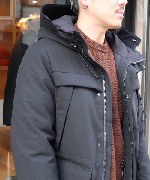 セール】ALLIED ミドルファーフーディダウンジャケット（ダウン