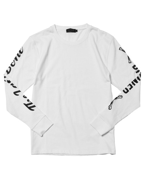 袖プリント長袖Tシャツ メンズ トップス カットソー ロンT