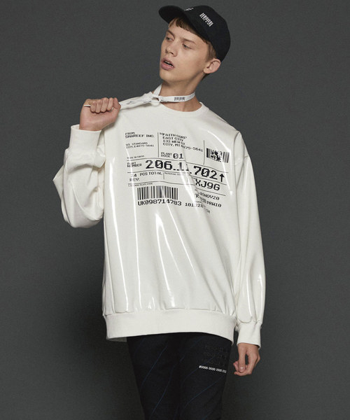 SHAREEF(シャリーフ)の「ENAMEL BIG PO(Tシャツ/カットソー・メンズ・シルバー/ホワイト/ブラック・1/3/2)」の1枚目の写真