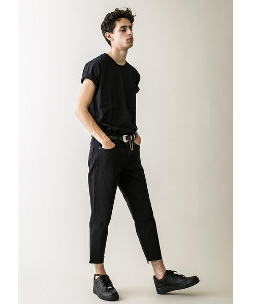 MONKEY TIME（モンキータイム）の「＜monkey time＞ ST KATURAGI CUTOFF SKINNY/スキニーパンツ（デニムパンツ・メンズ・ブラック・SMALL/MEDIUM/LARGE/X-LARGE）」の7枚目の写真