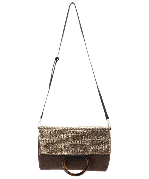 YECCA VECCA(イェッカヴェッカ)の「2wayクラッチバッグ(ショルダーバッグ・レディース・ブラック/ライトベージュ・FREE)」の3枚目の写真