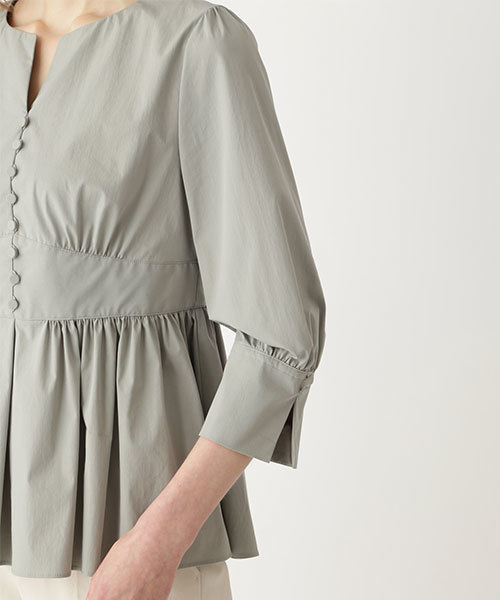 JILL STUART(ジルスチュアート)の「◆《Endy ROBE》テルマオーバーブラウス(シャツ/ブラウス・レディース・ホワイト/ライトグリーン・SMALL/MEDIUM)」の14枚目の写真