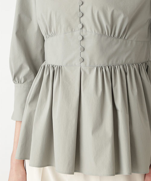 JILL STUART(ジルスチュアート)の「◆《Endy ROBE》テルマオーバーブラウス(シャツ/ブラウス・レディース・ホワイト/ライトグリーン・SMALL/MEDIUM)」の15枚目の写真