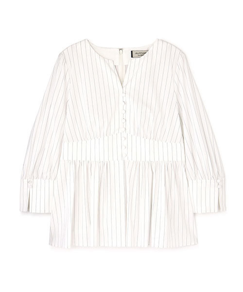 JILL STUART(ジルスチュアート)の「◆《Endy ROBE》テルマオーバーブラウス(シャツ/ブラウス・レディース・ホワイト/ライトグリーン・SMALL/MEDIUM)」の9枚目の写真