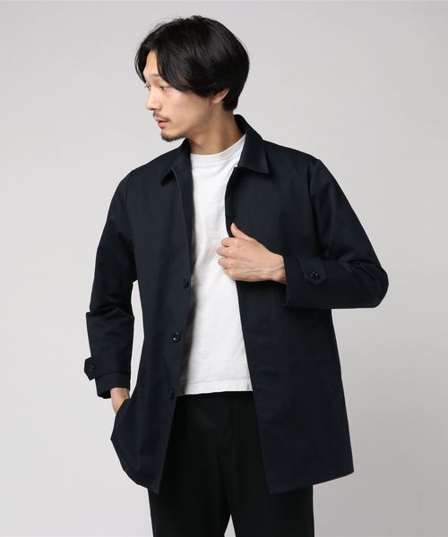 L&HARMONY（エルアンドハーモニー）の「＜L&HARMONY / エルアンドハーモニー＞ステンカラーコート"Made in Japan"（ステンカラーコート・メンズ・グレー/ネイビー・MEDIUM/LARGE）」の2枚目の写真