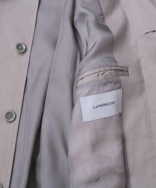 L&HARMONY（エルアンドハーモニー）の「＜L&HARMONY / エルアンドハーモニー＞ステンカラーコート"Made in Japan"（ステンカラーコート・メンズ・グレー/ネイビー・MEDIUM/LARGE）」の11枚目の写真