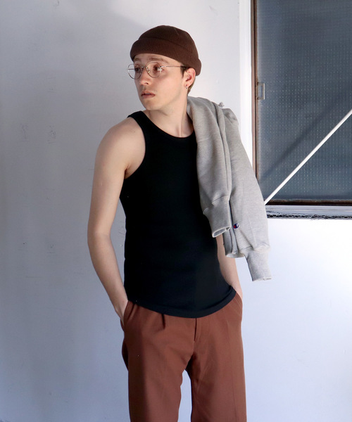 MILLER(ミラー)の「【 Robert P. Miller / ロバート・ピー・ミラー 】# メンズパネルリブタンクトップ 110C(タンクトップ・メンズ・ブラック/グレー/ホワイト/ホワイト×ブラック/ネイビー×ホワイト/ネイビー・L/M/LL)」の13枚目の写真