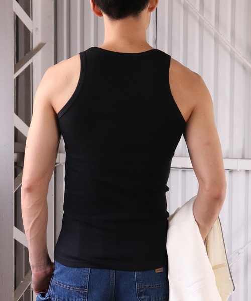 MILLER(ミラー)の「【 Robert P. Miller / ロバート・ピー・ミラー 】# メンズパネルリブタンクトップ 110C(タンクトップ・メンズ・ブラック/グレー/ホワイト/ホワイト×ブラック/ネイビー×ホワイト/ネイビー・L/M/LL)」の9枚目の写真