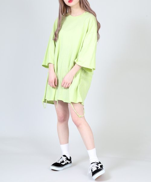 DING(ディング)の「DING/ダメ-ジTシャツ(Tシャツ/カットソー・レディース・グリーン/ホワイト/ブラック・FREE)」の12枚目の写真