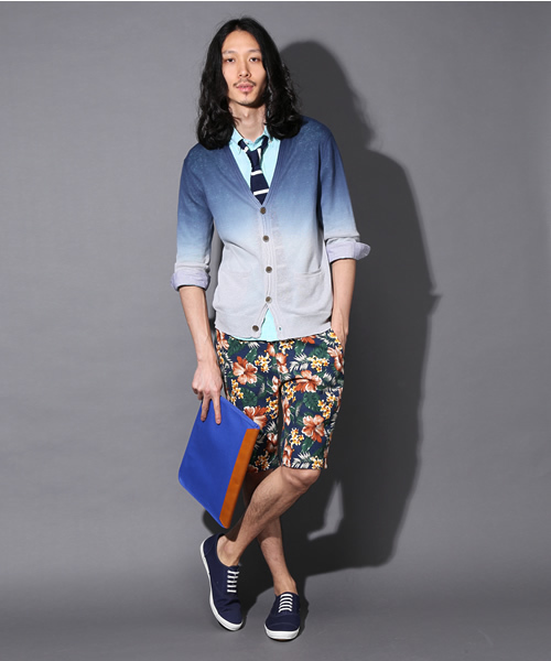 UNION STATION（ユニオンステーション）の「【スマート6月号/2014　成宮寛貴さん着用】 フラワープリントショーツ/花柄ショーツ（その他パンツ・メンズ・キナリ/ネイビー・LARGE/MEDIUM/LL）」の11枚目の写真