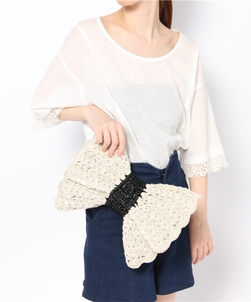 mystic（ミスティック）の「BERTINI（クラッチバッグ・レディース・オフホワイト・ﾌﾘ-）」の6枚目の写真