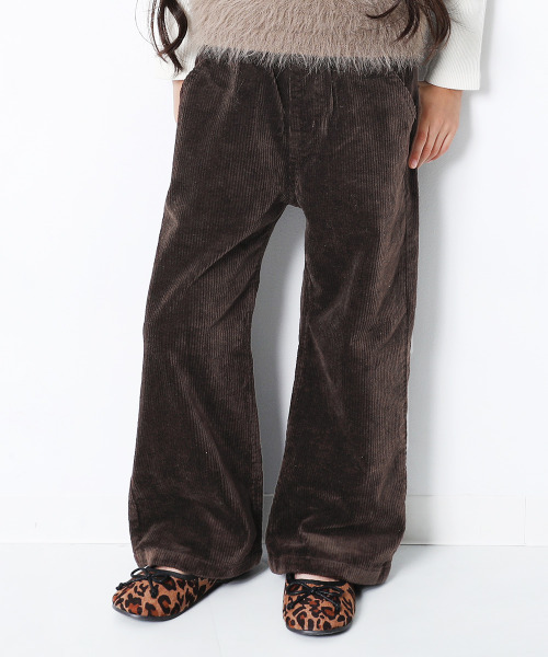 devirock(デビロック)の「コーデュロイワイドパンツ(その他パンツ・キッズ・ネイビー/ブラウン/チャコール/ミント/ピンク/ライトブラウン・100cm/110cm/120cm/130cm/140cm/150cm/160cm)」の2枚目の写真