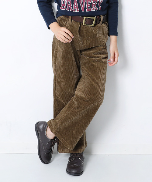 devirock(デビロック)の「コーデュロイワイドパンツ(その他パンツ・キッズ・ネイビー/ブラウン/チャコール/ミント/ピンク/ライトブラウン・100cm/110cm/120cm/130cm/140cm/150cm/160cm)」の3枚目の写真