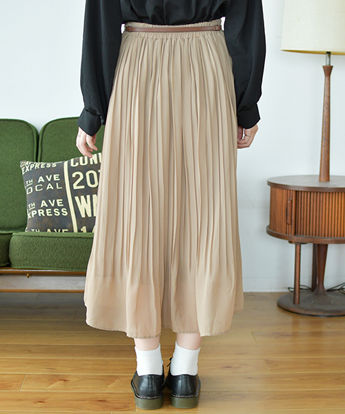 PairPair(ペアペア)の「シフォンプリーツロングスカート(スカート・レディース・ダークブラウン/ベージュ/パープル系その他・FREE)」の21枚目の写真