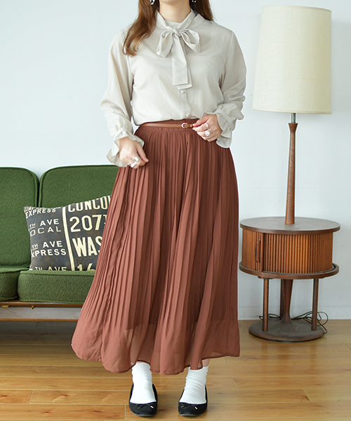 PairPair(ペアペア)の「シフォンプリーツロングスカート(スカート・レディース・ダークブラウン/ベージュ/パープル系その他・FREE)」の22枚目の写真