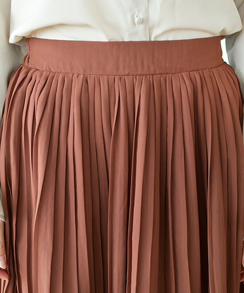 PairPair(ペアペア)の「シフォンプリーツロングスカート(スカート・レディース・ダークブラウン/ベージュ/パープル系その他・FREE)」の10枚目の写真