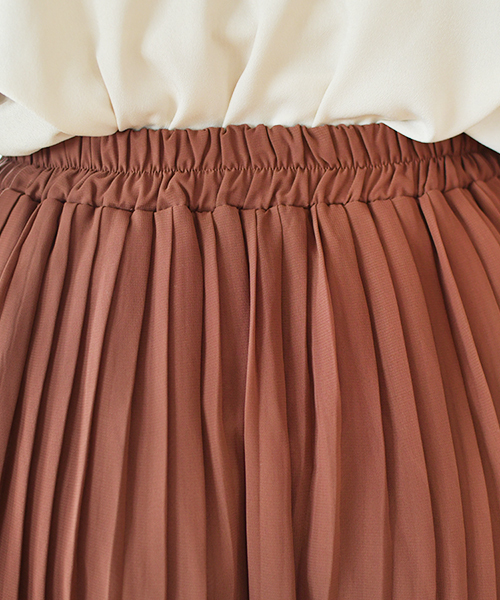 PairPair(ペアペア)の「シフォンプリーツロングスカート(スカート・レディース・ダークブラウン/ベージュ/パープル系その他・FREE)」の11枚目の写真