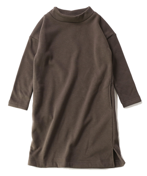 devirock（デビロック）の「裏シャギーハイネック長袖ワンピース（ワンピース・キッズ・ブラック/ネイビー/ライトブラウン/モカ/キャメル/ヘザーチャコール/ワイン・110cm/100cm/120cm/130cm/140cm/150cm/160cm）」の22枚目の写真