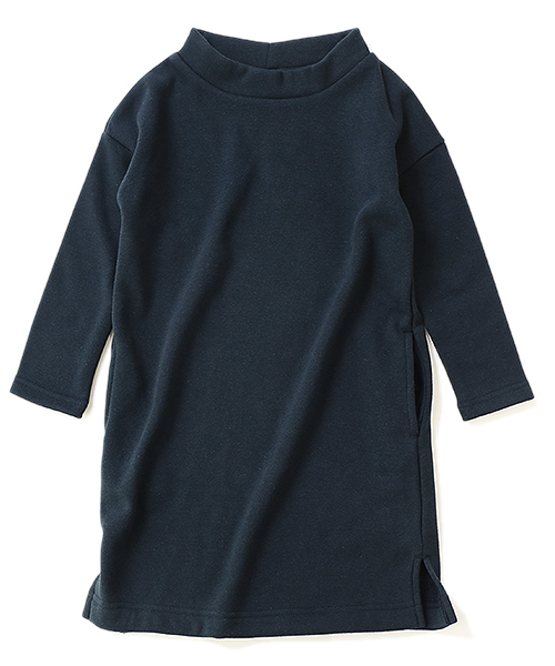 devirock（デビロック）の「裏シャギーハイネック長袖ワンピース（ワンピース・キッズ・ブラック/ネイビー/ライトブラウン/モカ/キャメル/ヘザーチャコール/ワイン・110cm/100cm/120cm/130cm/140cm/150cm/160cm）」の21枚目の写真