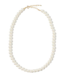 【セレモニー・フォーマル】ガラスパール 1連 ネックレス