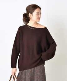 DouDou | ホールガータボートネックプルオーバー(ニット/セーター)