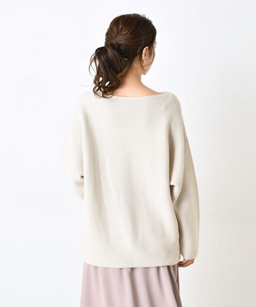 DouDou(ドゥドゥ)の「ホールガータボートネックプルオーバー(ニット/セーター・レディース・ブラウン/モスグリーン/ホワイト系その他・FREE)」の20枚目の写真